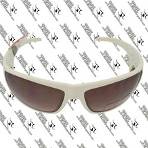 S4 734S4 NWT MENS WOMENS WARPED SUNGLASSES WHITE FRAME BROWN GRADIENT LENS - $19.99