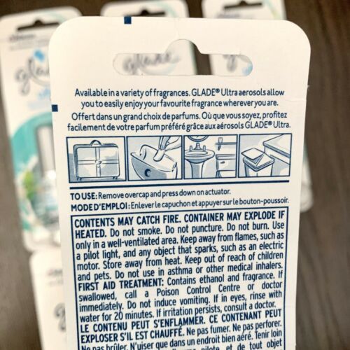 6x Glade Rainshower Ultra concentrated Air Freshener On The Go Travel