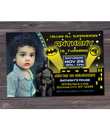 Batman Photo Birthday Party Invitation - $8.99