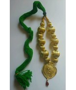 Punjabi Folk Cultural Bhangra Gidha Kaintha Pendant in Green thread neck... - $20.16