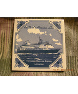 HOLLAND  COASTER NEW W/COA AND PIN HOLLAND AMERICA LINES NETHERLANDS - $9.89