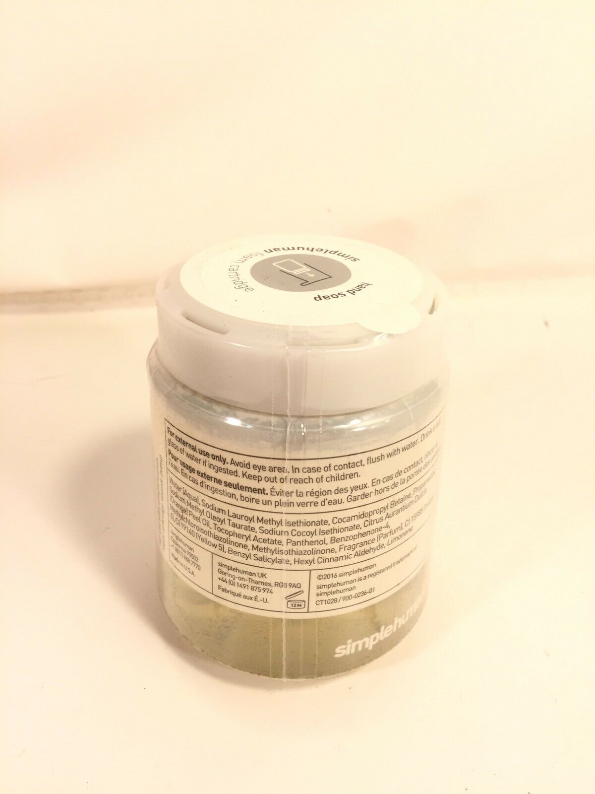 SimpleHuman Foam Hand Soap Refill Cartridge Mandarin Orange Made In USA