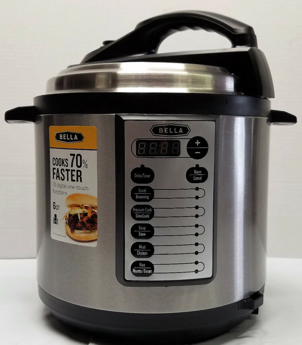 Bella 6 Quart Stainless Steel Electric Pressure Cooker M 60B23G 