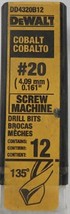 Dewalt DD4320B12 #20 Cobalt Screw Machine Drill Bits 12PK - $19.80