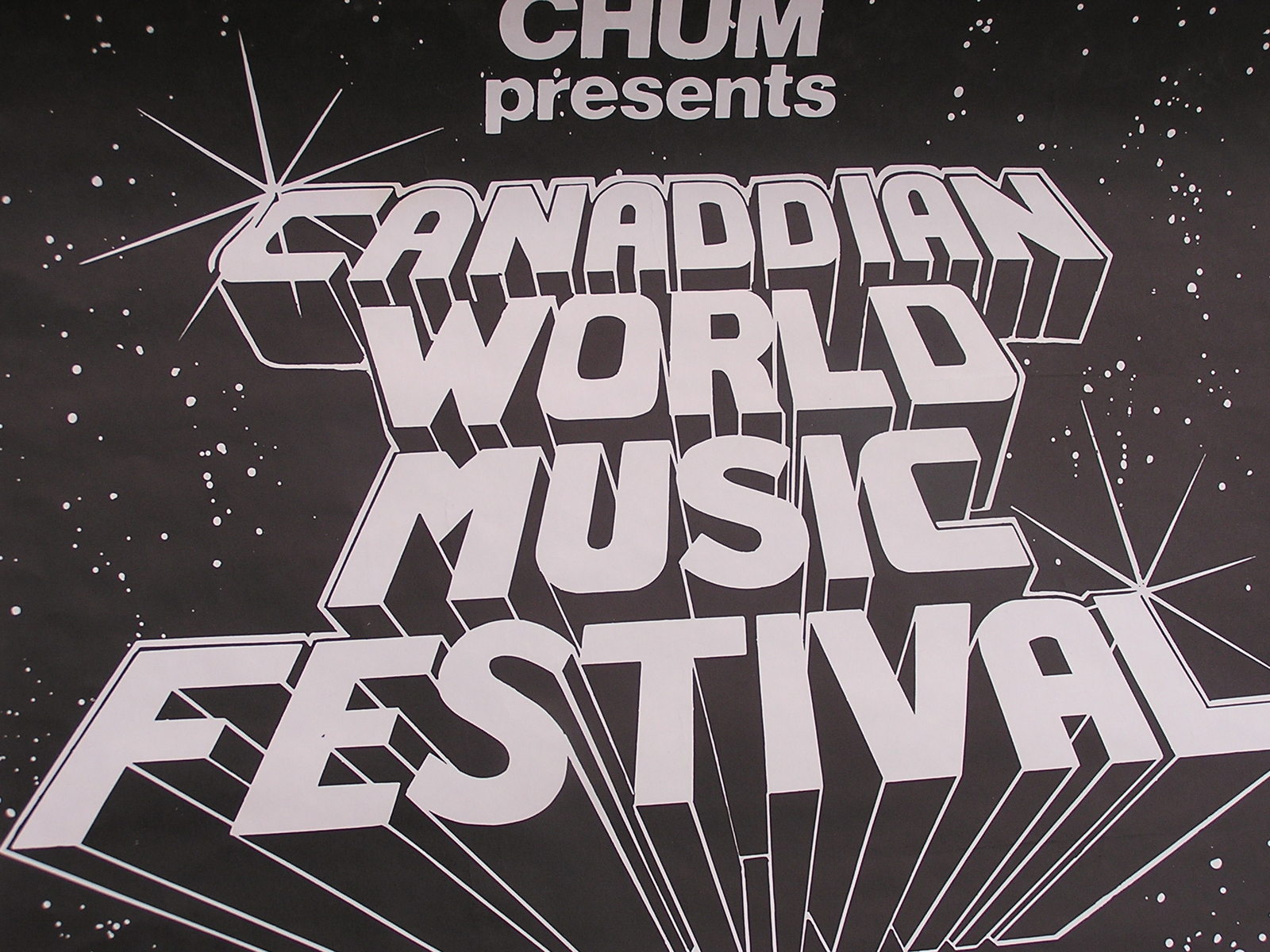 CANADIAN WORLD MUSIC FESTIVAL POSTER 1979 RAMONES AEROSMITH NUGENT