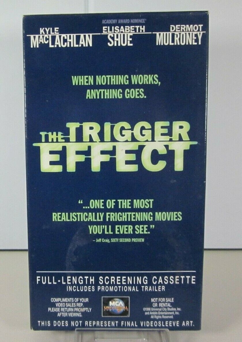 Trigger Effect The Vhs Kyle Maclachlan Elisabeth Shue Screener Promotional Vhs Tapes