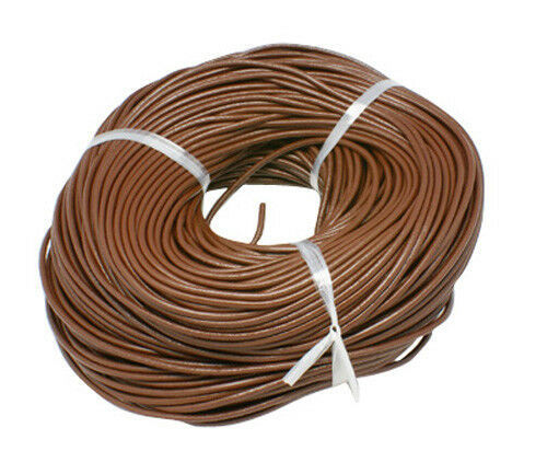 10 Feet Brown Leather Cord for Necklaces or Bracelets 3mm Wide BULK