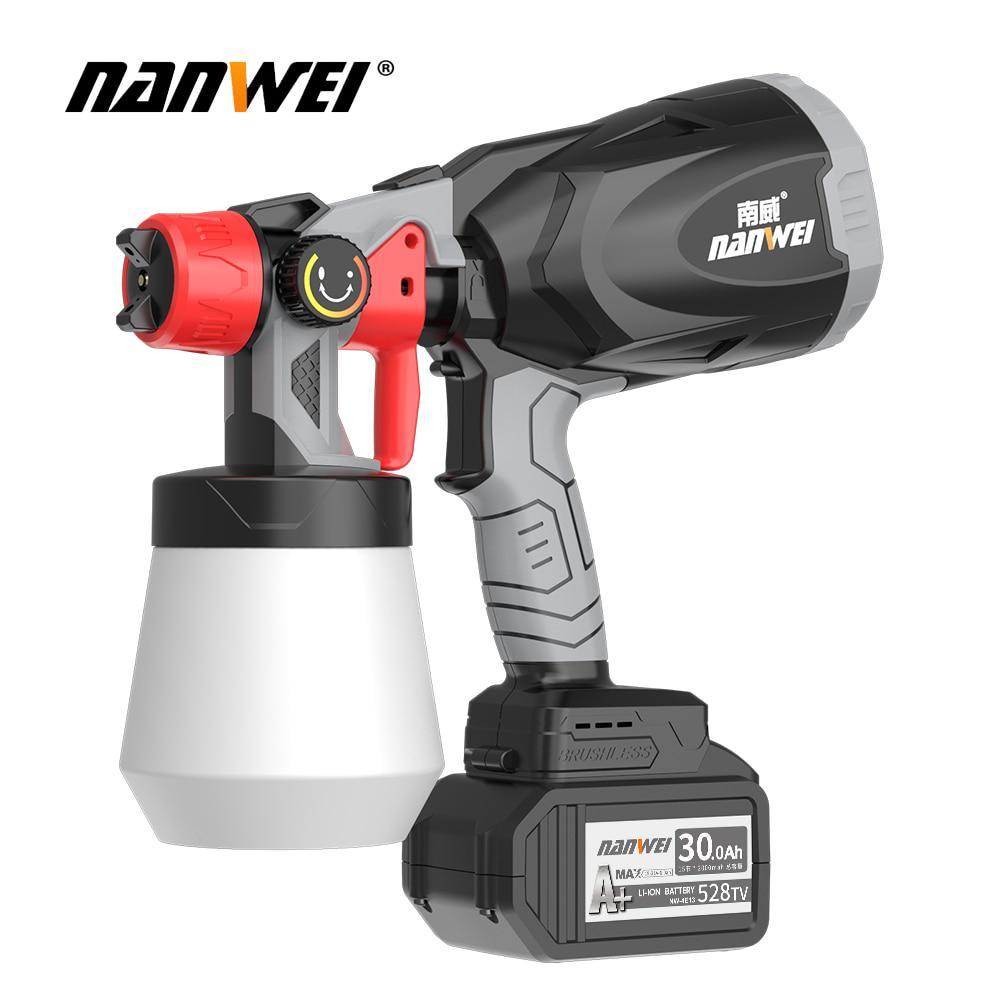 NANWEI Electric Paint Spray Gun Large Capacity Tools With - Other