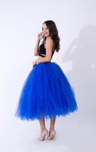 Women Puffy Tutu Skirt Drawstring High Waist Long Tulle Skirt Petticoat One Size image 12