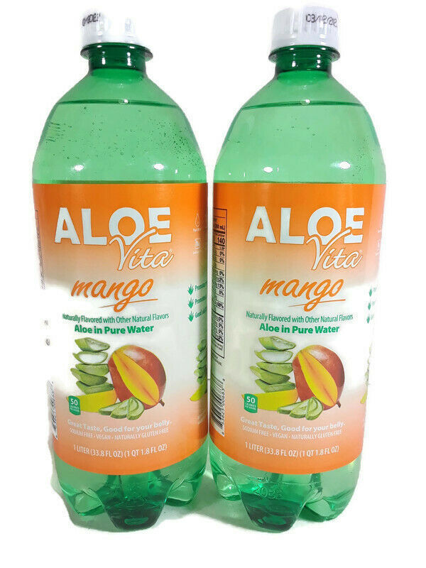 Aloe Vita Mango Aloe Vera Juice 1 Qt. x 2 Bottles Fruit Juices