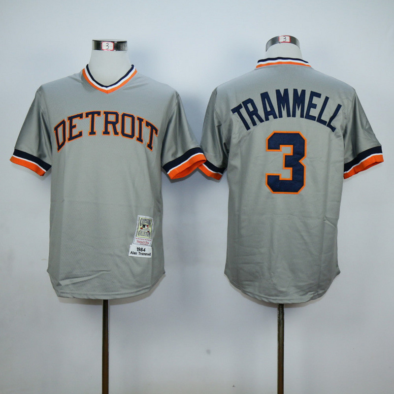 Detroit Tigers 3 Alan Trammell Gray 1968 Cooperstown Baseball Jersey ...