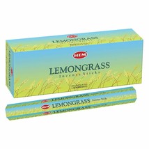 HEM Lemongrass Fragrance  Incense Sticks Masala  Pack of 6 Essences 120 Sticks  - $14.22