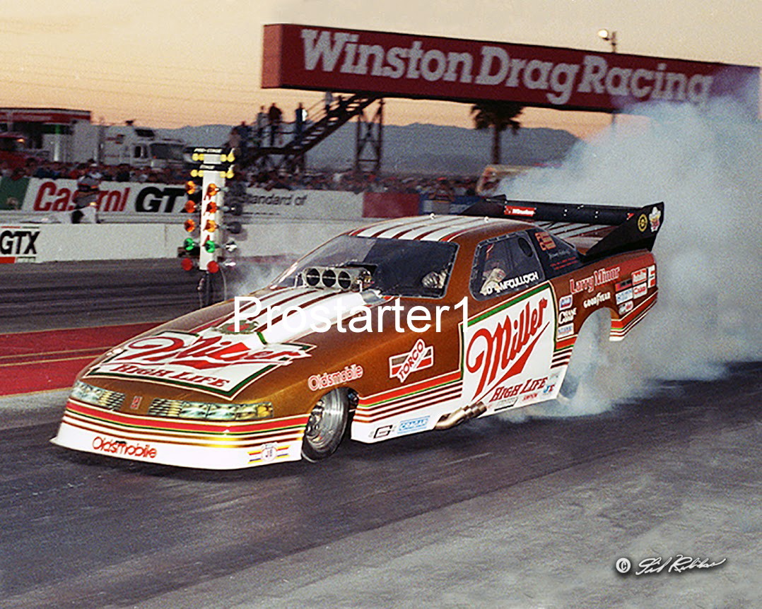 ED McCULLOCH Larry Minor Miller Olds Funny Car 8x10 Color Drag Racing ...