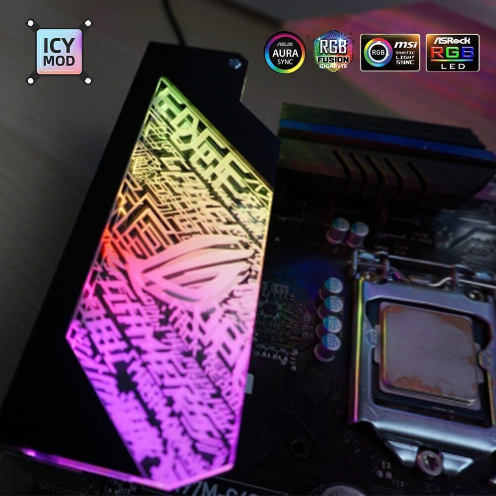 Motherboard Decoration Cover RGB Lighting Panel Chassis ARGB Customize Mainboard