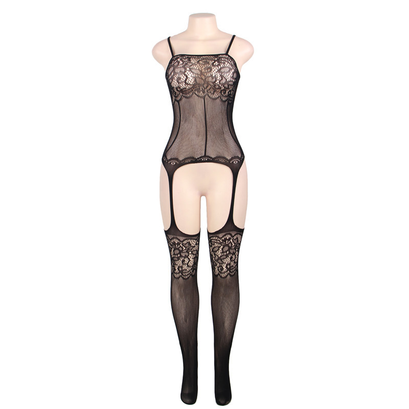 #H3011 Women's sexy exotic lingerie cut-out crotchless fishnets body stockings