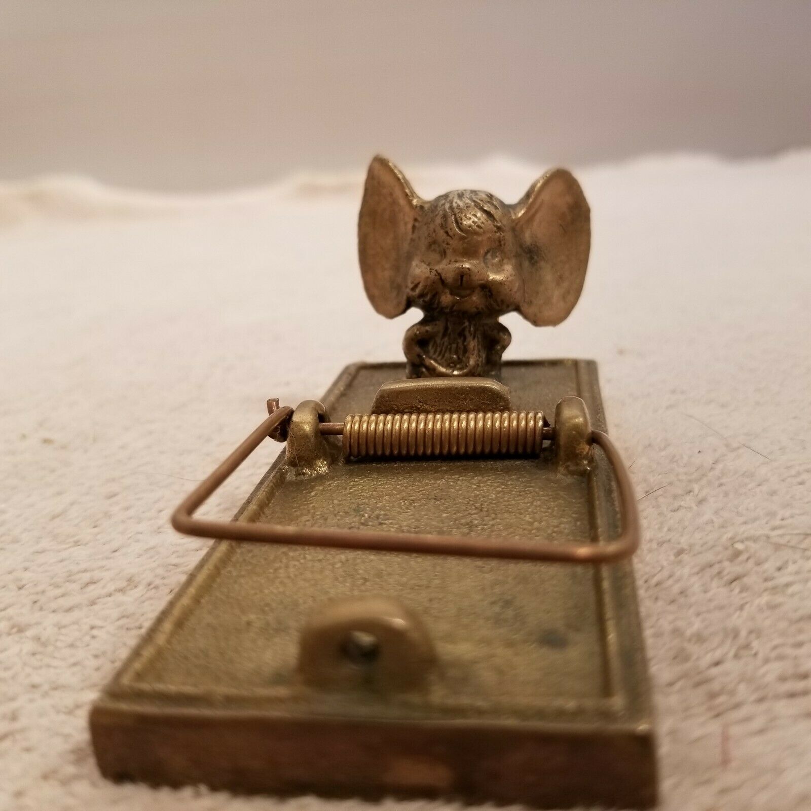 vintage brass mouse figurine