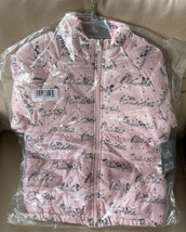 Disney Store Pink Quilted Girls Coat Puffer Jacket Princess Names NWT 5/6 OR 7/8 - $34.99