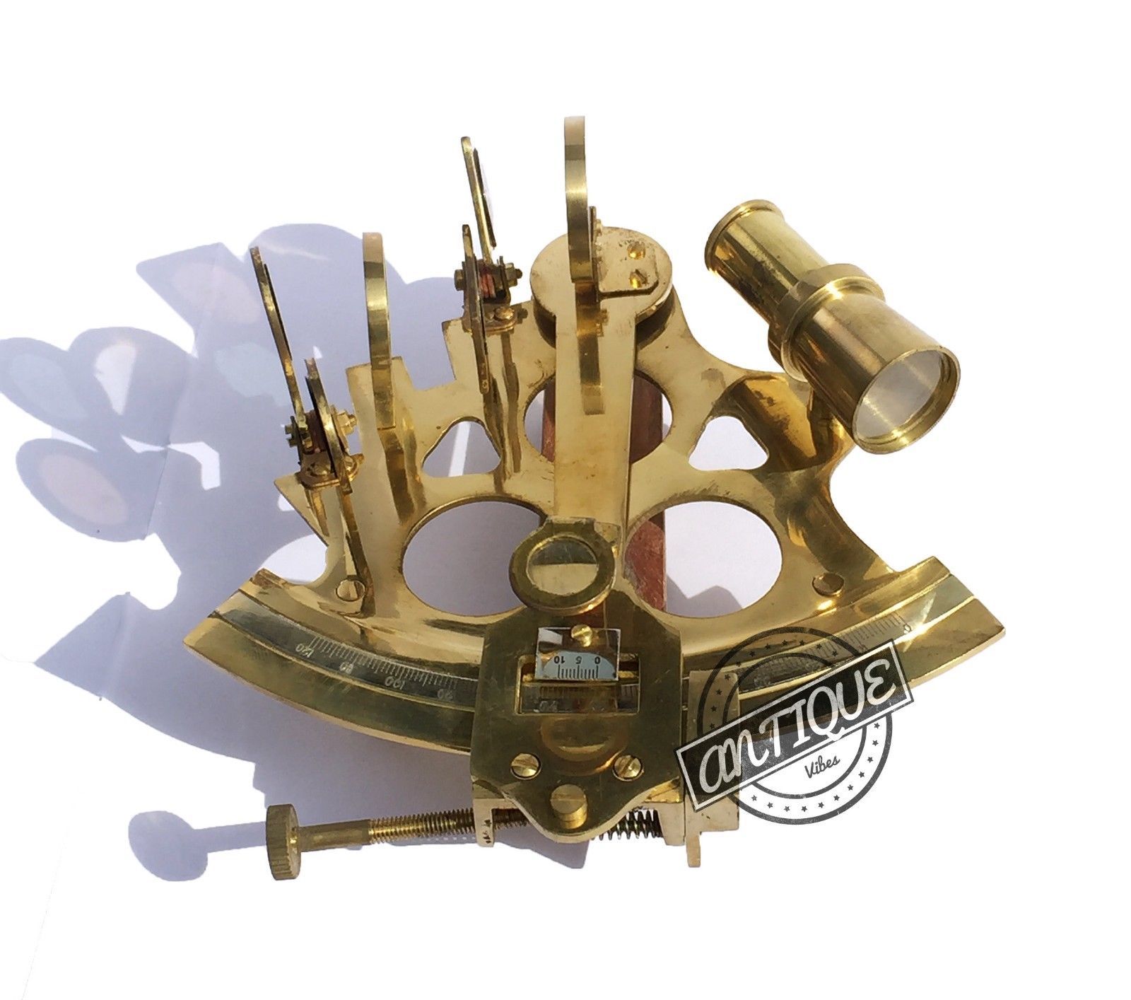 Solid Brass Sextant Vintage Marine Style Navy Sextant Ship Instrument DESIGN New