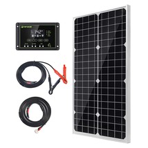 Solar Panel Kit 30W 12V Crystalline Battery Charger Maintainer With 10 - $91.99