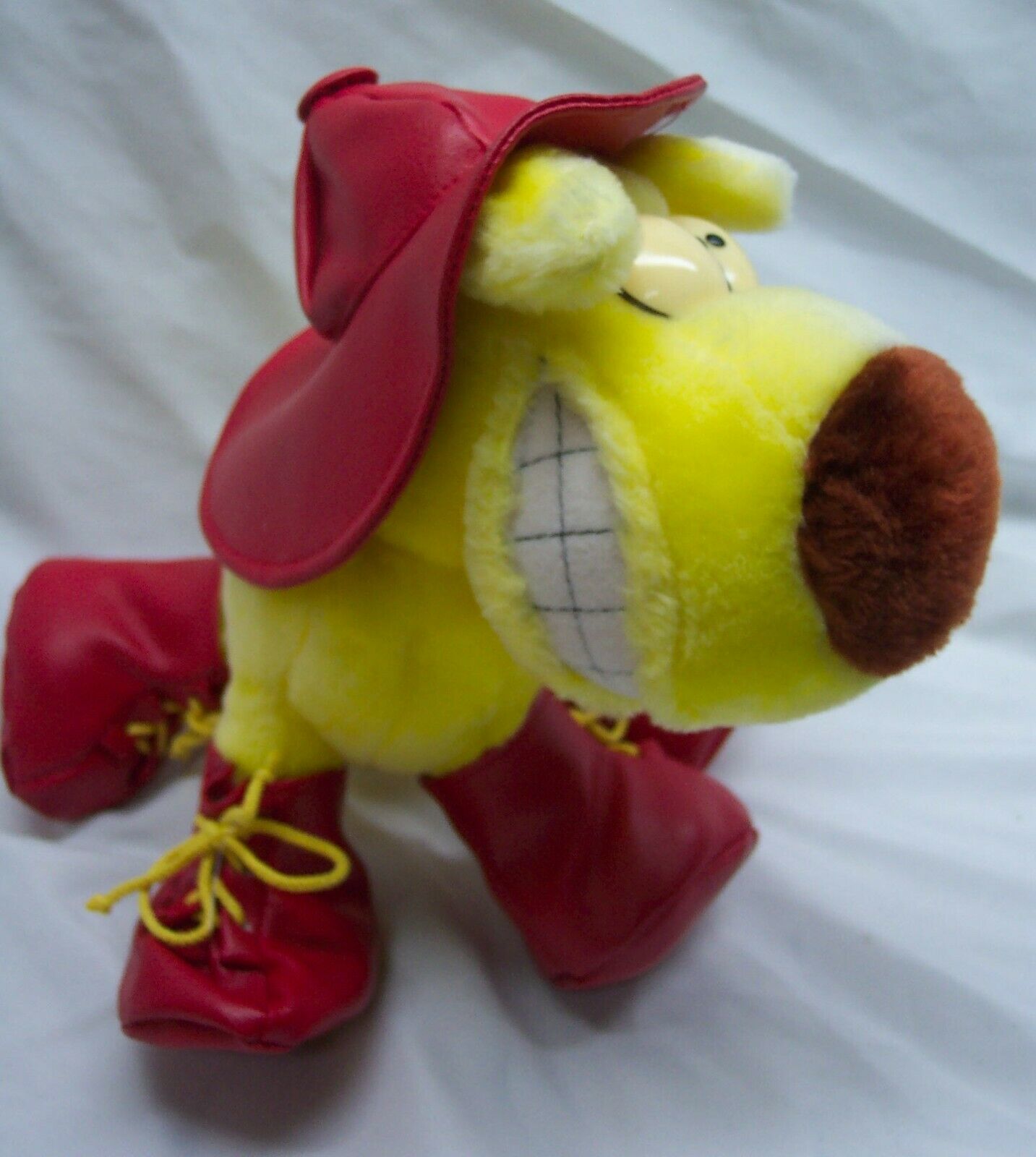 stuffed yellow dog