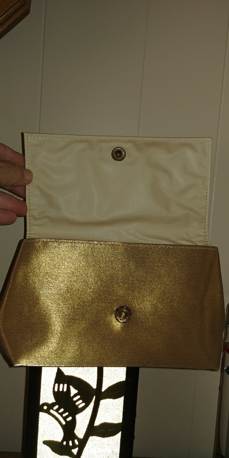 Estee Lauder Gold Cosmetic Makeup Bag Toiletries Travel Purse Clutch ...