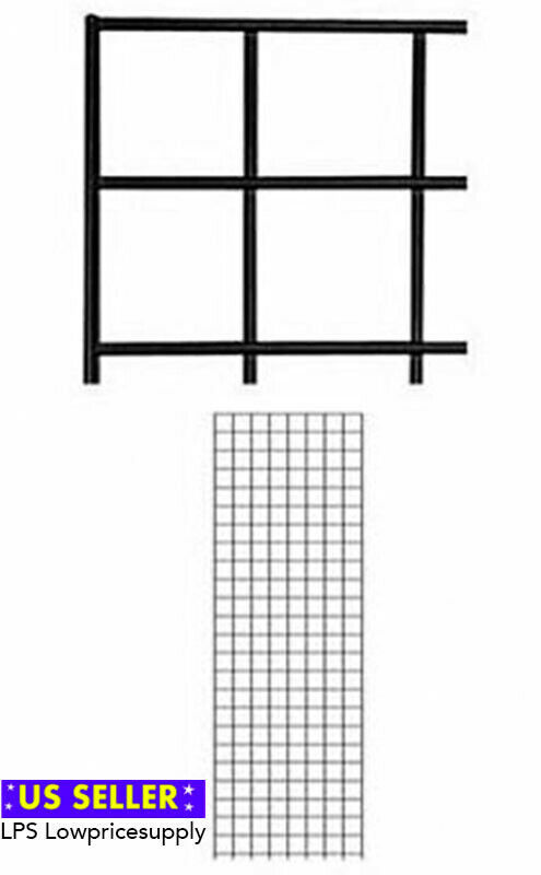 Primary image for 2 PACK New Retails Black Finish Wire Grid Wall Panel 2' x 6' *FAST SHIPPING*