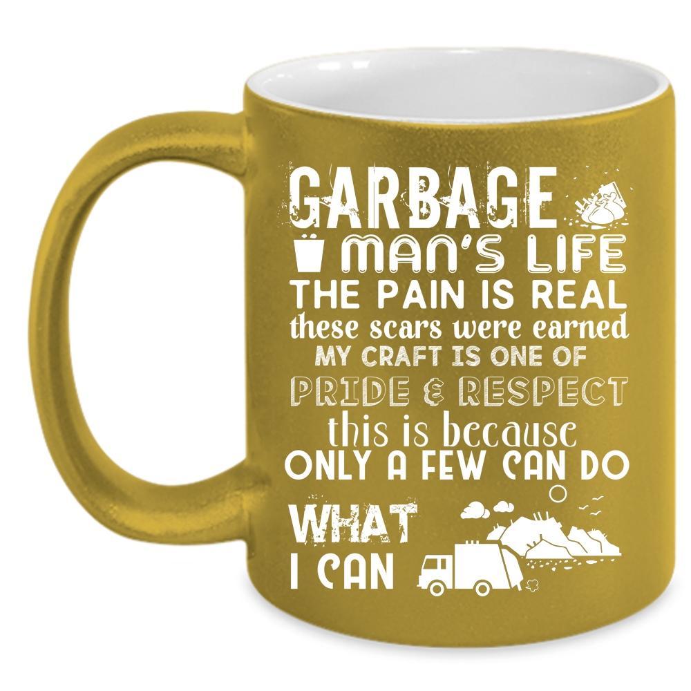 Garbage Man's Life Coffee Mug, Cool Gift For Garbage Man Coffee Cup