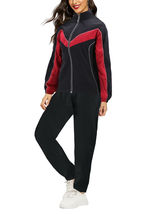 Women's Casual Jogger Gym Fitness Running Working Out Straight Leg Tracksuit Set image 6