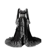Lemai High Low Vintage A Line Gothic Prom Evening Dresses Beaded Sequins... - $199.99