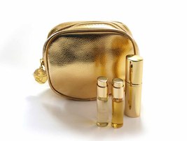 ESTEE LAUDER Perfume Spray Trio in Gold Makeup Bag Beautiful Pleasures S... - $38.90