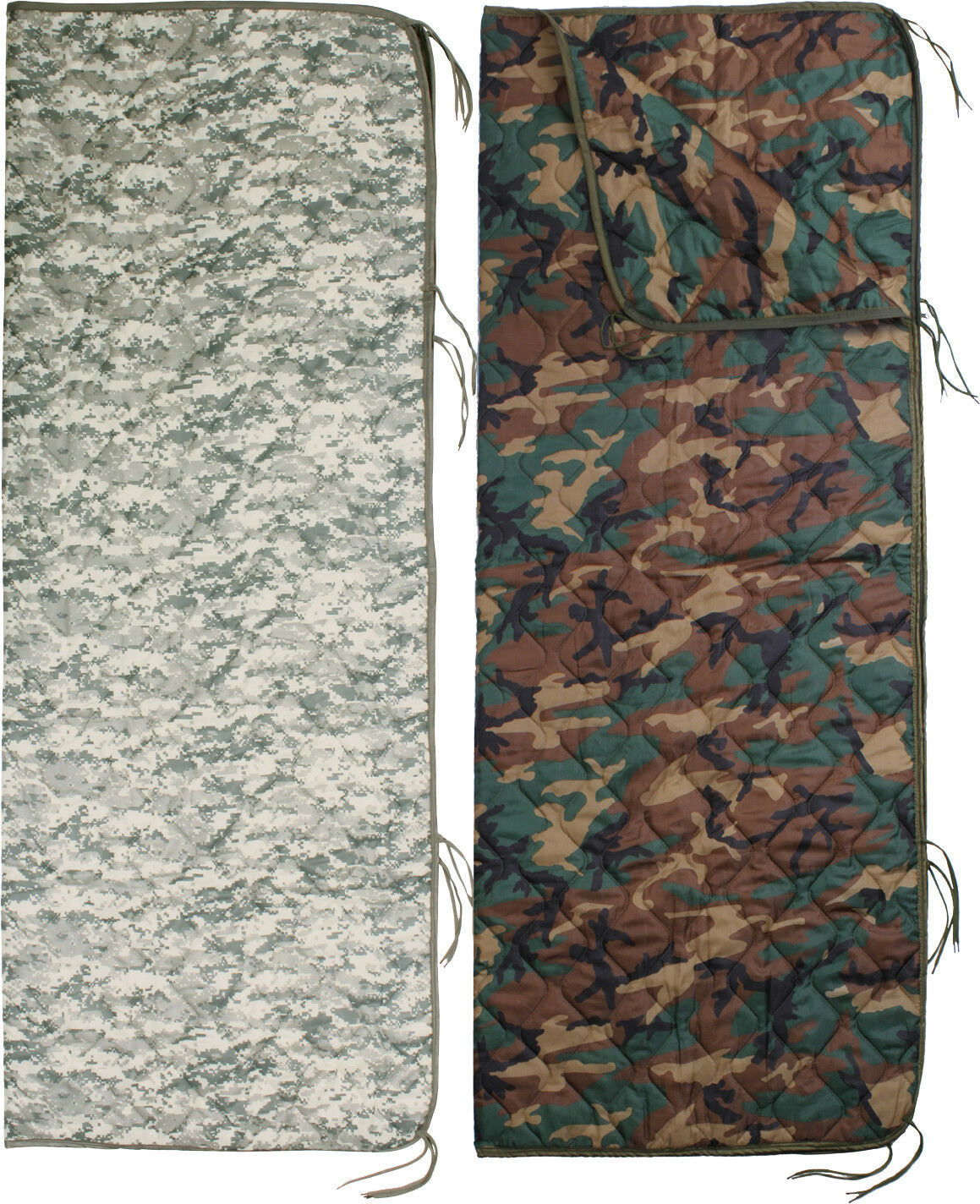 Digital Camouflage Zipper Poncho Liner Military Blanket Army Woobie 62