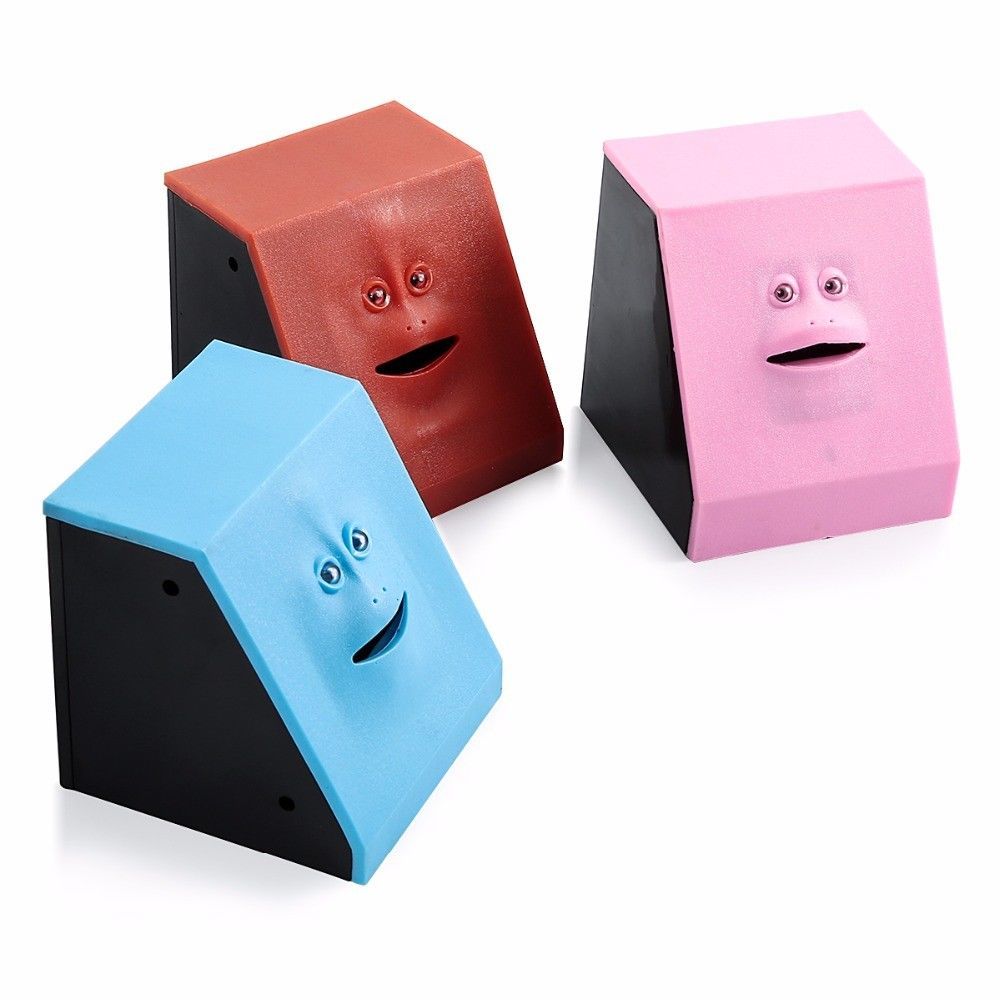 Funny Facebank Money Eating Box Face Bank Sensor Coin Saving Gift for Child Kids Developmental