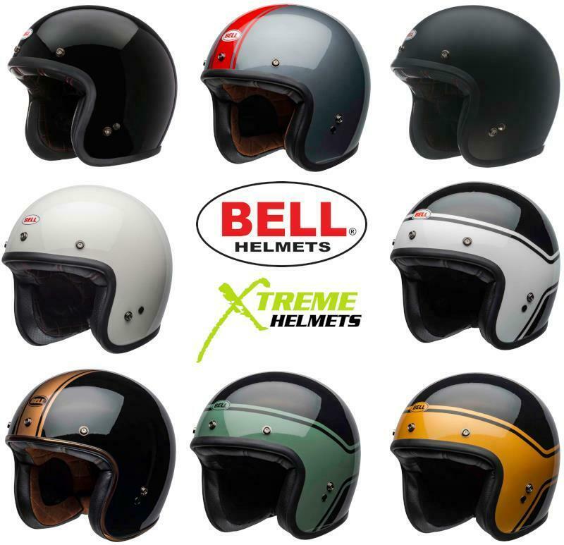 Bell Custom 500 Helmet 3/4 Open Face Vintage Retro Motorcycle 5 Snap XS-2XL
