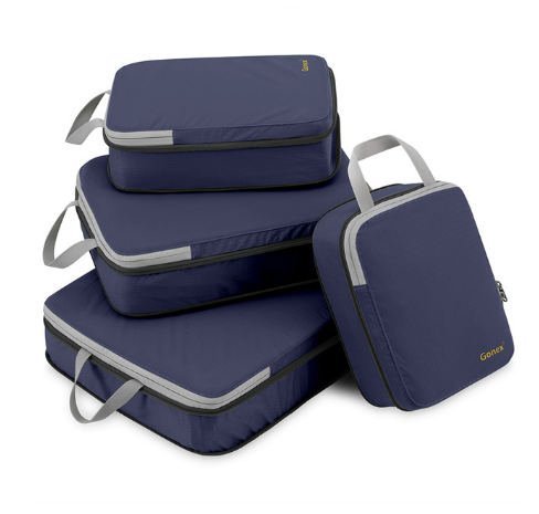 Gonex 4pcs/set Travel Suitcase Luggage Storage Bag Clothing Packing - Deep Blue