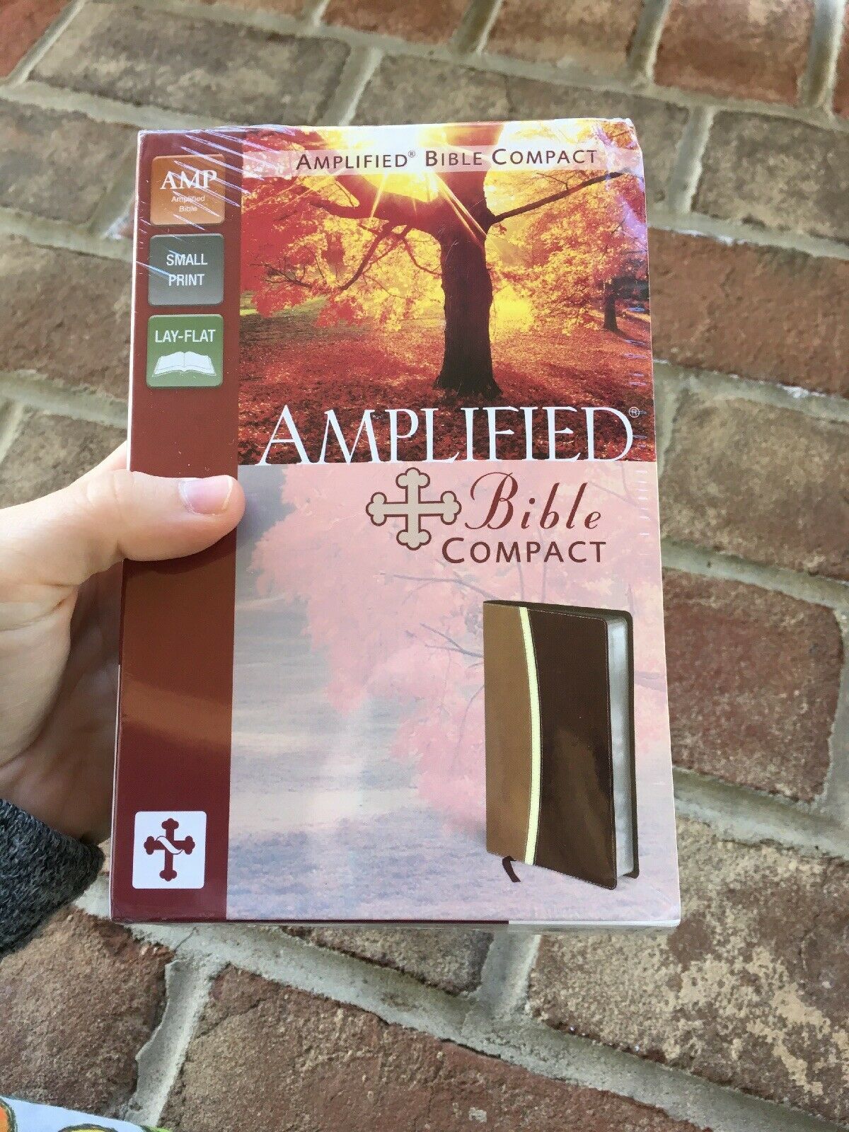 RARE! 1987 Zondervan Duotone Leather Classic Amplified Bible Compact