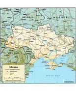 1993 CIA Map of Ukraine Borders to Russia Home School History War Poster... - $13.95+