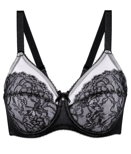 Wacoal BLACK Retro Chic Full Figure Underwire Bra, US 46D, UK 46D ...