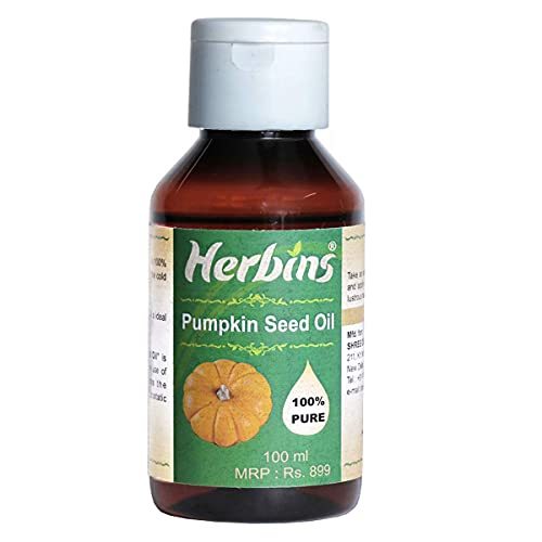 Vasudev Herbins Pumpkin Seed Oil for Hair Growth, Skin Care, Anti Aging - 100ml