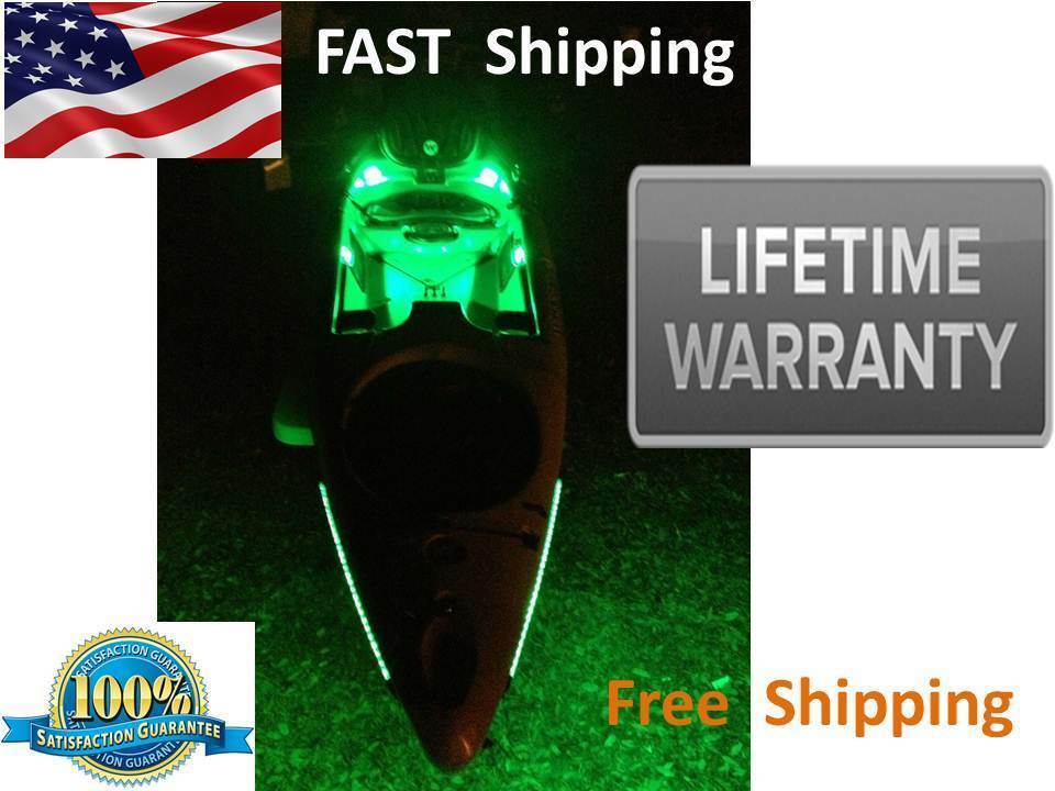 Nimbus Kayak Paddle or CANOE - Green Fishing LED Light Kit --- COMPLETE KIT