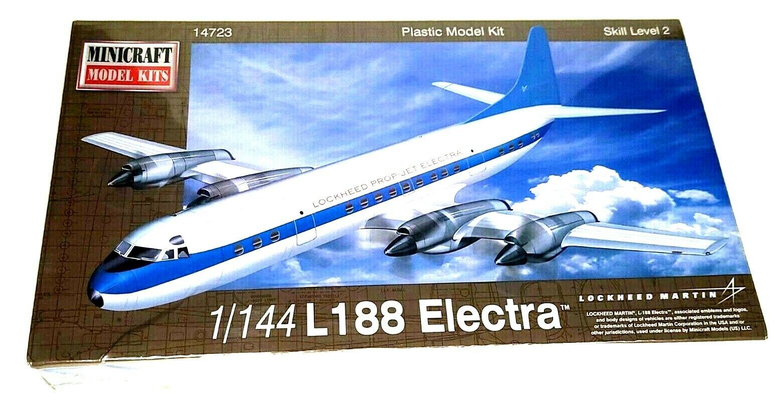 Minicraft Modelo Kit #14723 - 1/144 L-188 Electra Por Lockheed Martin- Nuevo