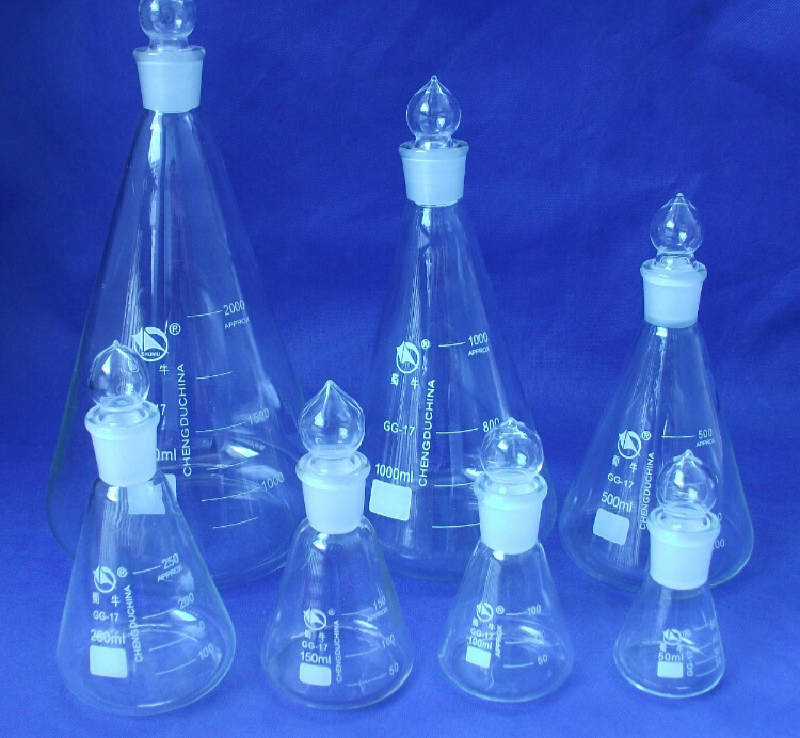 Glass Erlenmeyer Flask 50 2000ml Conical Flasks With Cap Chemistry Lab Beaker Lab Flasks 7589