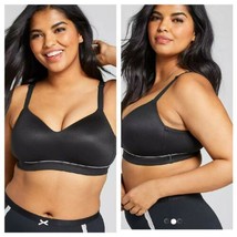 Cacique Women&#39;s Lightly Lined Lounge T-Shirt Bra Black  46C NEW  - $25.64