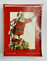 1995 Coca-Cola Greeting Cards Santa Scene Pack Of 16 U72/4082 - $22.99