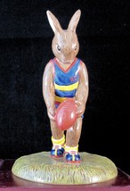 Royal Doulton Bunnykins Figurine - &quot;Aussie Rules&quot; Bunnykins DB508 - $61.74