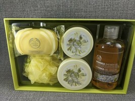 The Body Shop Moringa 5 Pcs Gift Set w/ Body Butter, Scrub, Gel, soap & sponge - $32.62