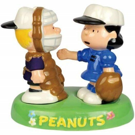 Charlie Brown and Snoopy Baseball Salt and Pepper Shakers