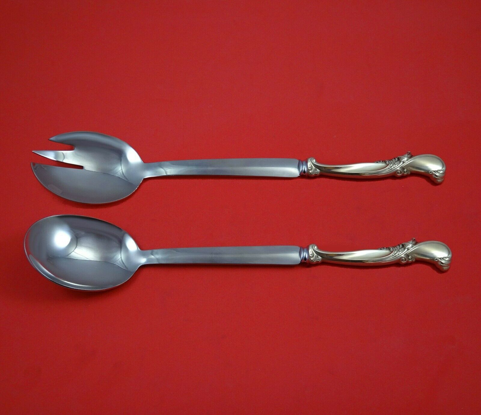 Primary image for Waltz of Spring by Wallace Sterling Silver Salad Serving Set Modern Custom Made