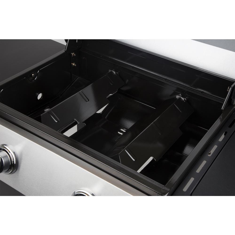 DynaGlo Propane Gas Grill 2Burner Grease Pan Warming Rack Stainless