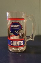 New York Giants 12 oz Thumbprint Beer Mug NFL Glass Beer Stein 5.5 Inch Tall - $9.46