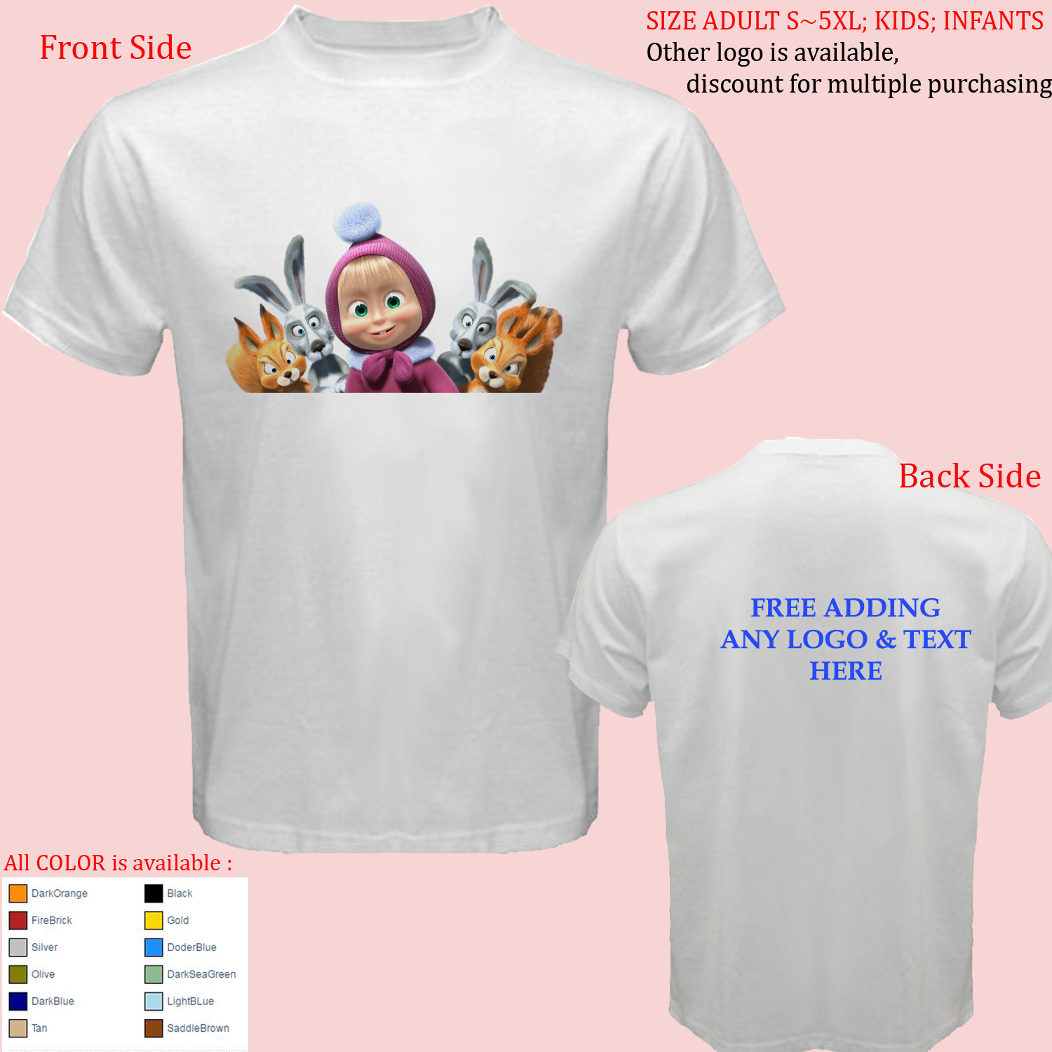 masha and the bear shirts